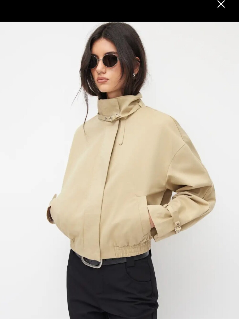 BNWT High-Neck Cotton Bomber Jacket